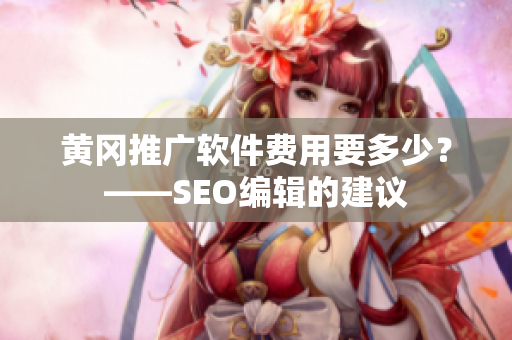 黄冈推广软件费用要多少？——SEO编辑的建议