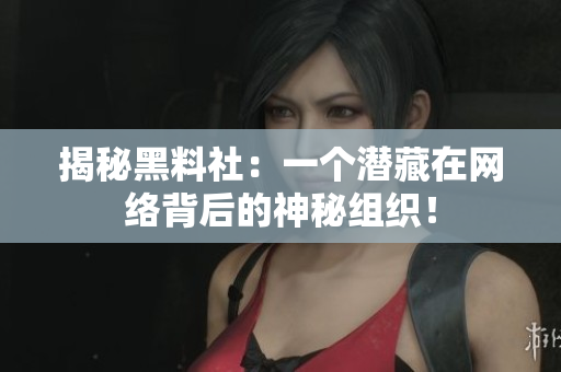 揭秘黑料社：一个潜藏在网络背后的神秘组织！