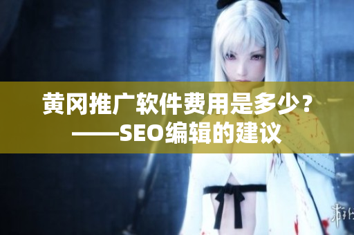 黄冈推广软件费用是多少？——SEO编辑的建议