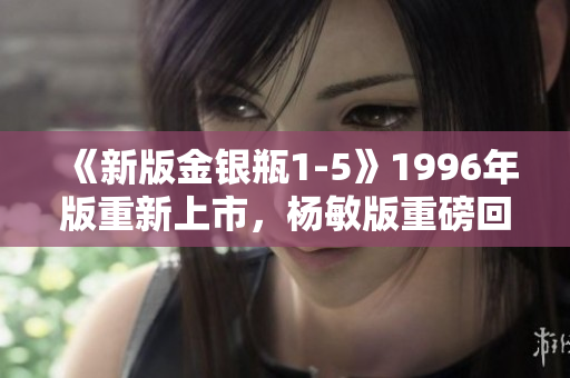 《新版金银瓶1-5》1996年版重新上市，杨敏版重磅回归