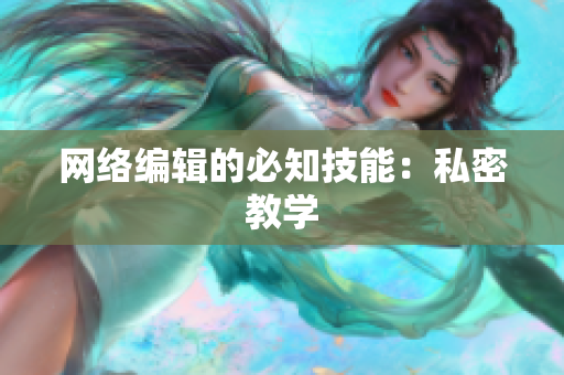 网络编辑的必知技能：私密教学