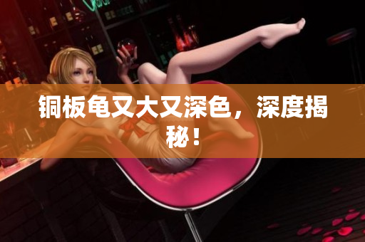 铜板龟又大又深色，深度揭秘！