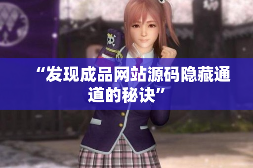 “发现成品网站源码隐藏通道的秘诀”