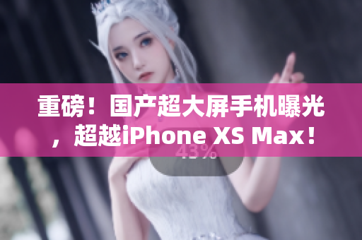 重磅！国产超大屏手机曝光，超越iPhone XS Max！