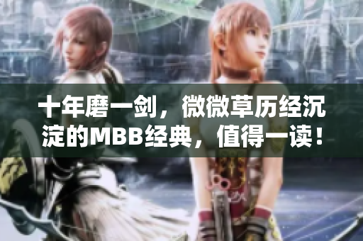 十年磨一剑，微微草历经沉淀的MBB经典，值得一读！