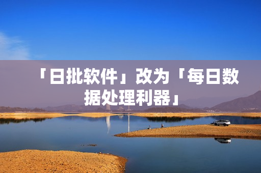 「日批软件」改为「每日数据处理利器」