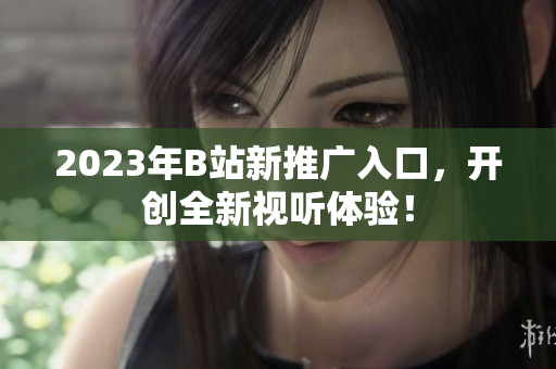 2023年B站新推广入口，开创全新视听体验！