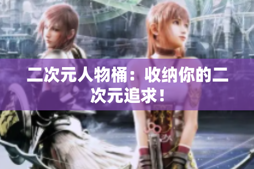 二次元人物桶：收纳你的二次元追求！