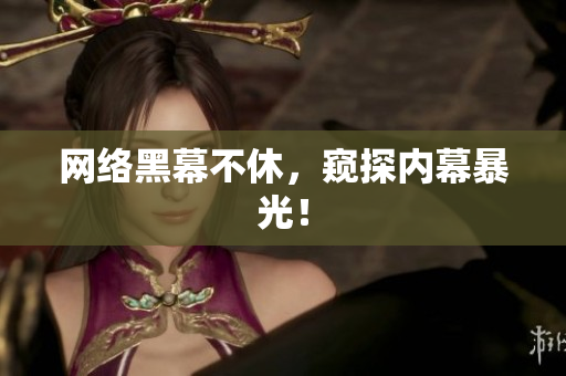 网络黑幕不休，窥探内幕暴光！