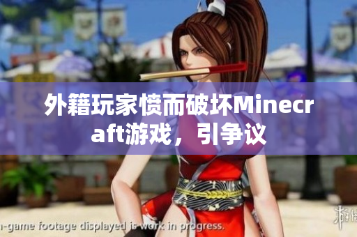 外籍玩家愤而破坏Minecraft游戏，引争议