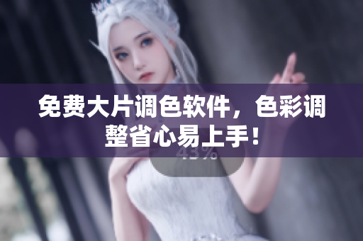 免费大片调色软件，色彩调整省心易上手！