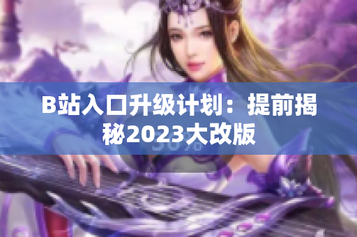 B站入口升级计划：提前揭秘2023大改版