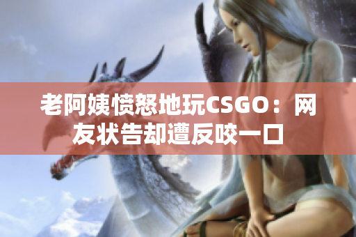 老阿姨愤怒地玩CSGO：网友状告却遭反咬一口