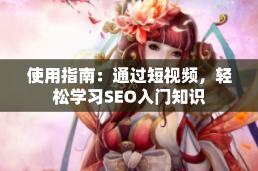 使用指南：通过短视频，轻松学习SEO入门知识