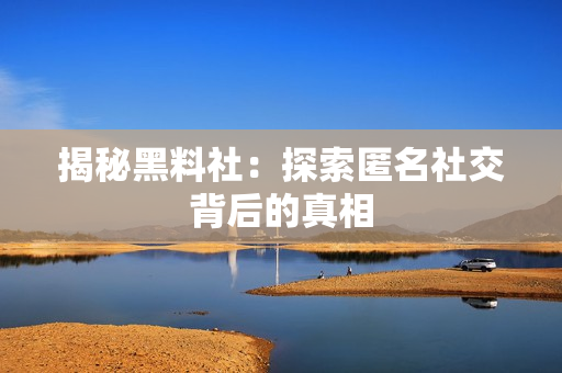 揭秘黑料社：探索匿名社交背后的真相