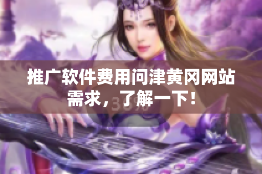 推广软件费用问津黄冈网站需求，了解一下！
