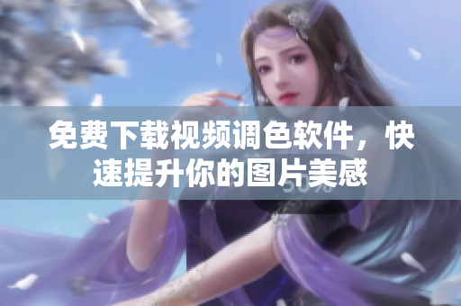 免费下载视频调色软件，快速提升你的图片美感