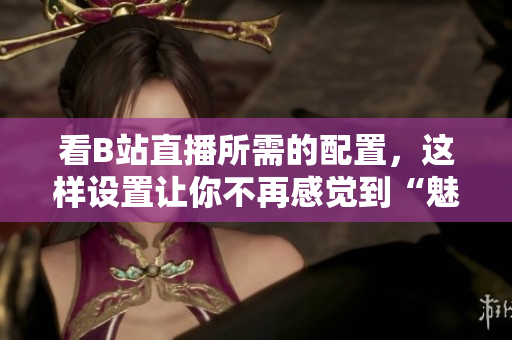 看B站直播所需的配置，这样设置让你不再感觉到“魅影”。