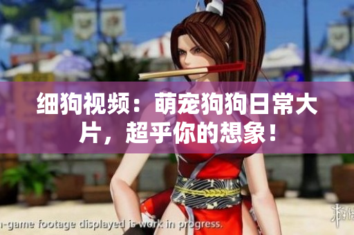 细狗视频：萌宠狗狗日常大片，超乎你的想象！