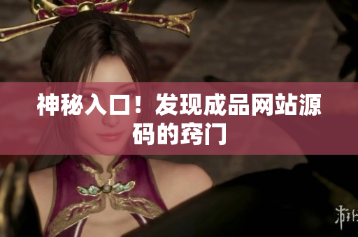神秘入口！发现成品网站源码的窍门