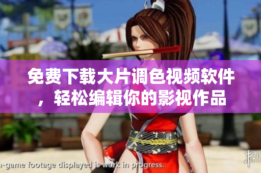 免费下载大片调色视频软件，轻松编辑你的影视作品