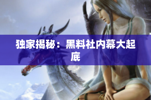 独家揭秘：黑料社内幕大起底