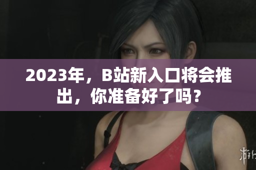 2023年，B站新入口将会推出，你准备好了吗？