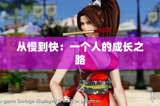 从慢到快：一个人的成长之路