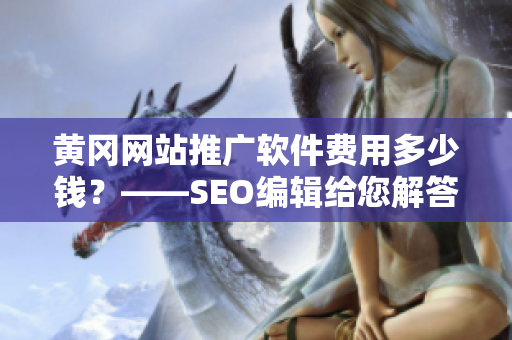 黄冈网站推广软件费用多少钱？——SEO编辑给您解答