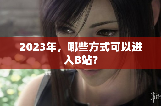 2023年，哪些方式可以进入B站？