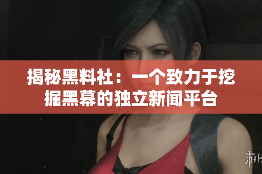 揭秘黑料社：一个致力于挖掘黑幕的独立新闻平台