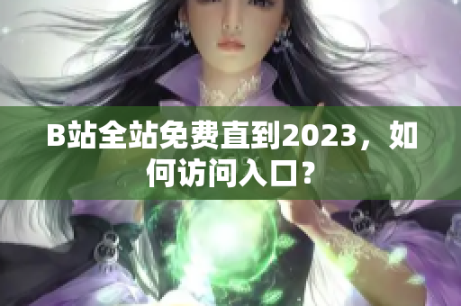 B站全站免费直到2023，如何访问入口？